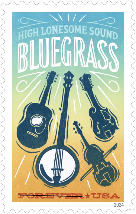 100pcs Bluegrass 2024 stamps 5 sheets